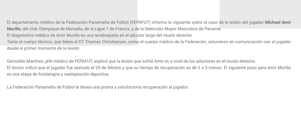 Comunicado oficial de la Fepafut (Fepafut)