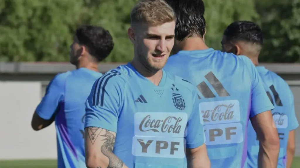 Nicolás Valentini ya entrena con la Selección Argentina. (Foto: AFA)