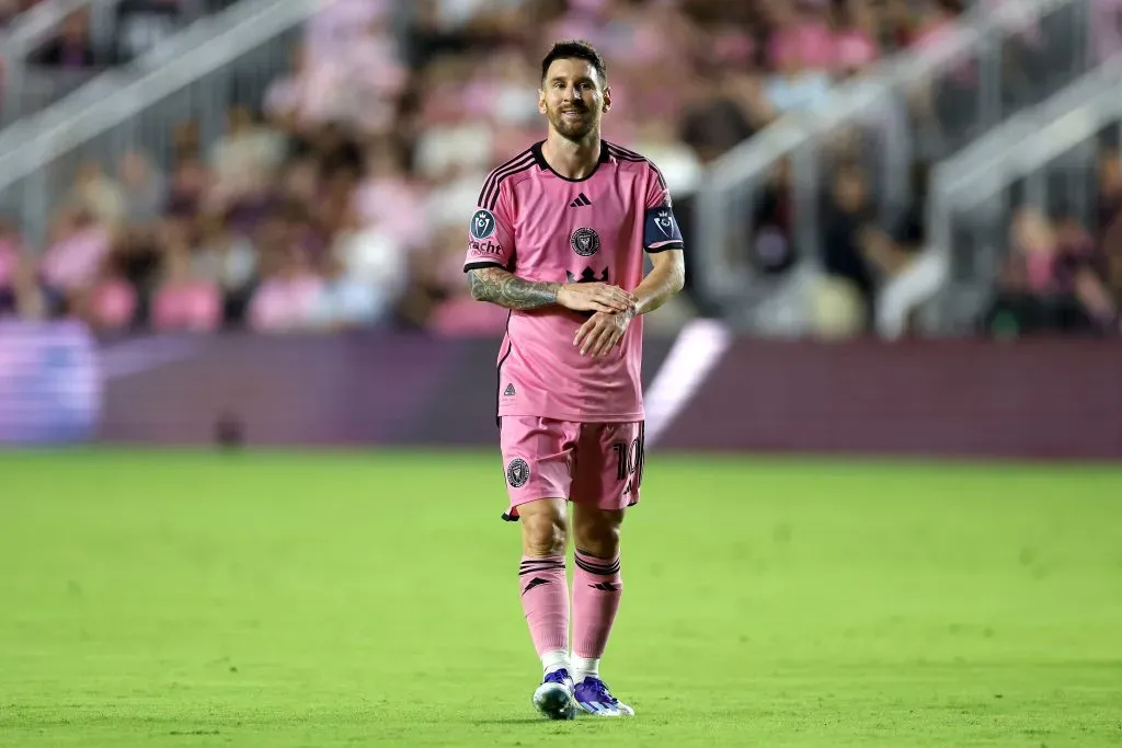 Lionel Messi se lesionó jugando en el Inter Miami. (Photo by Brennan Asplen/Getty Images)