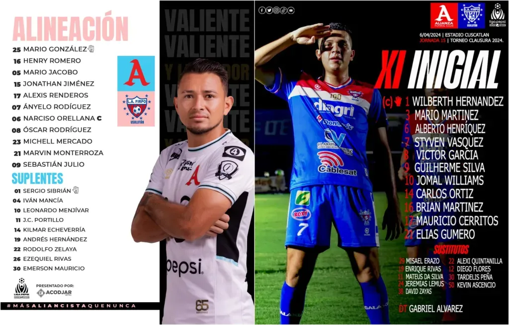 (Fotos: Alianza y Firpo)