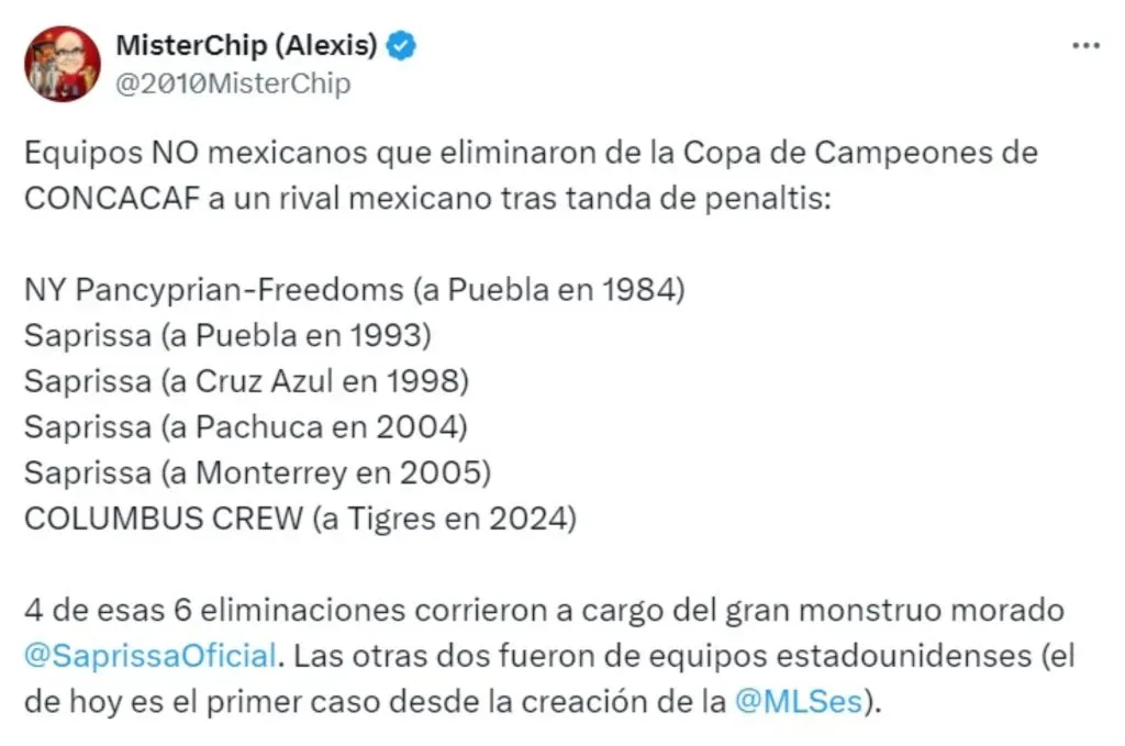 El posteo de MisterChip en Twitter. (Foto: X)