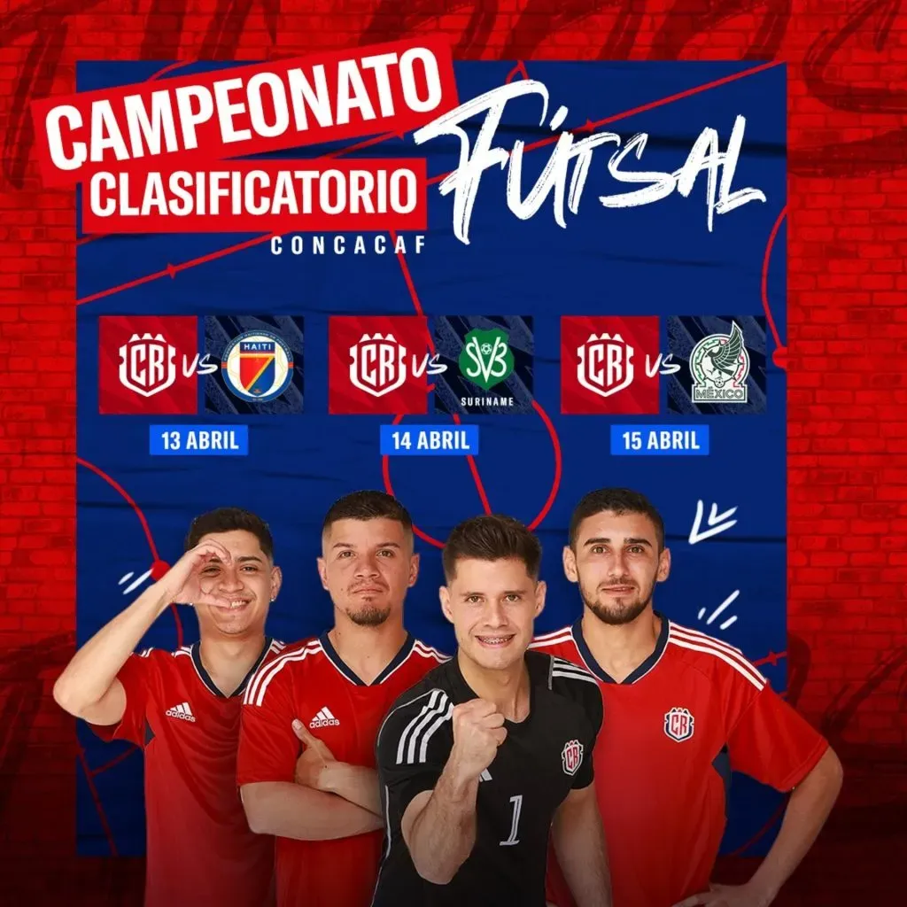 La fase de grupos de Costa Rica en el Premundial de Futsal. (Foto: Fedefut)