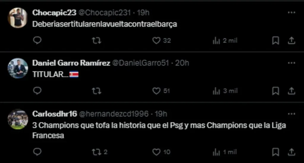Respuestas del tweet de la Ligue 1. (Foto: X)