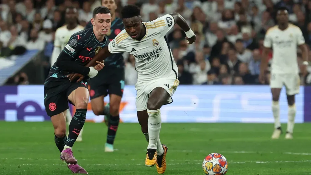 Con los goles de Bernardo Silva, Phil Foden y Gvardiol, Manchester City empató 3-3 en la ida con un Real Madrid que siempre estuvo en partido gracias a los tantos de Dias (en contra), Rodrygo y Valverde. (Foto: AFP)