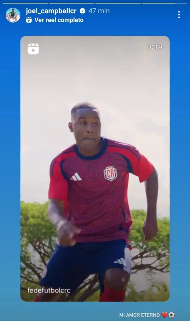 Historia de Joel Campbell en Instagram