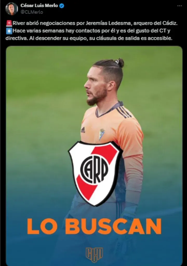 River Plate le daría una gran mano a Keylor Navas. (Foto: X)