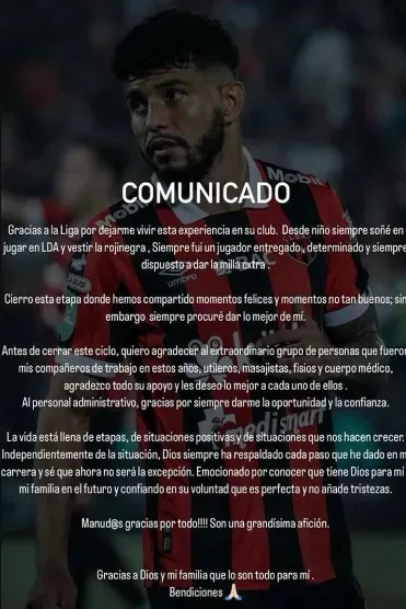 Historia de Johan Venegas en Instagram