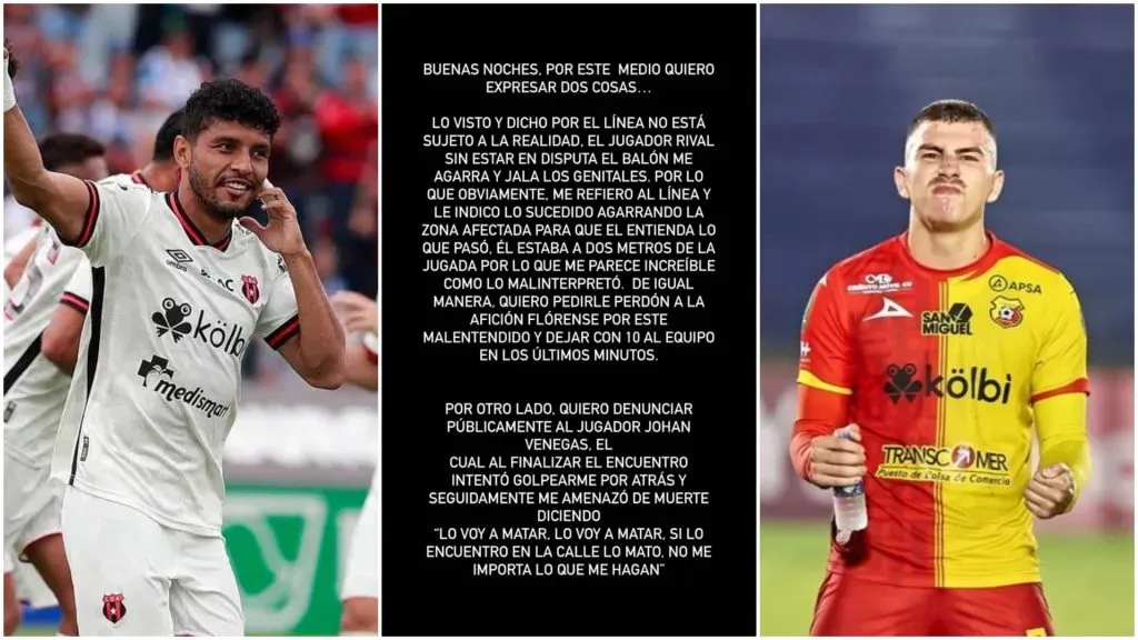 El mensaje de Fernán Faerron sobre su cruce con Johan Venegas. (Foto: Instagram)