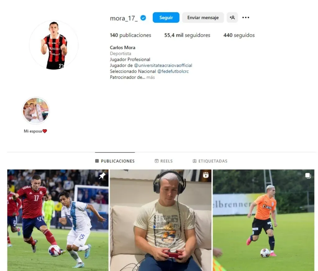 Mora no quiere olvidar a Alajuelense. (Instagram)