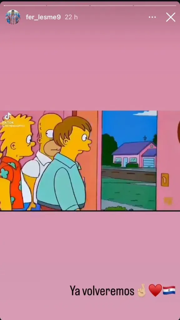 Fernando Lesme en sus redes sociales