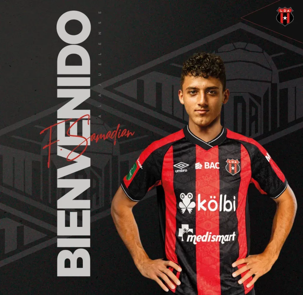 “Le damos la bienvenida al defensor Farbod Samadian. ¡Éxitos León!”, escribió Alajuelense en su presentación. (Foto: LDA)