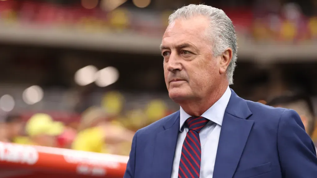 Gustavo Alfaro en la previa al partido con Colombia por la Copa América. (Foto: Getty)