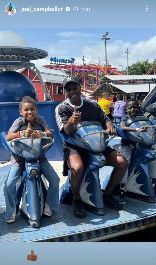 Historia de Joel Campbell en Instagram