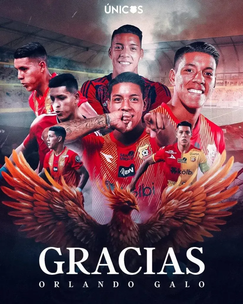 Así despidió Herediano a Orlando Galo. (Herediano)