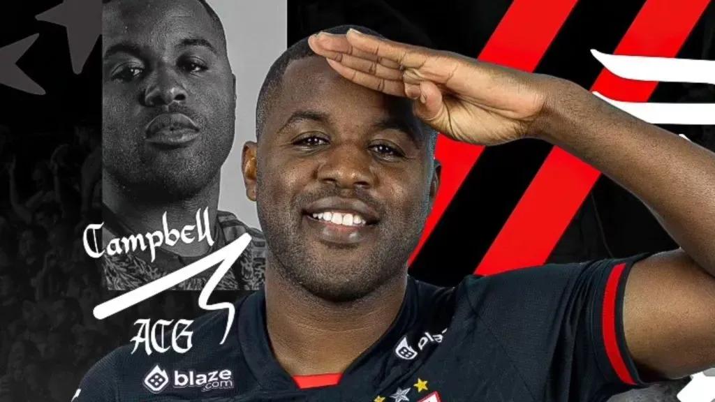 Así fue presentado Joel Campbell hace días en el el Atlético Goianiense. (Instagram)