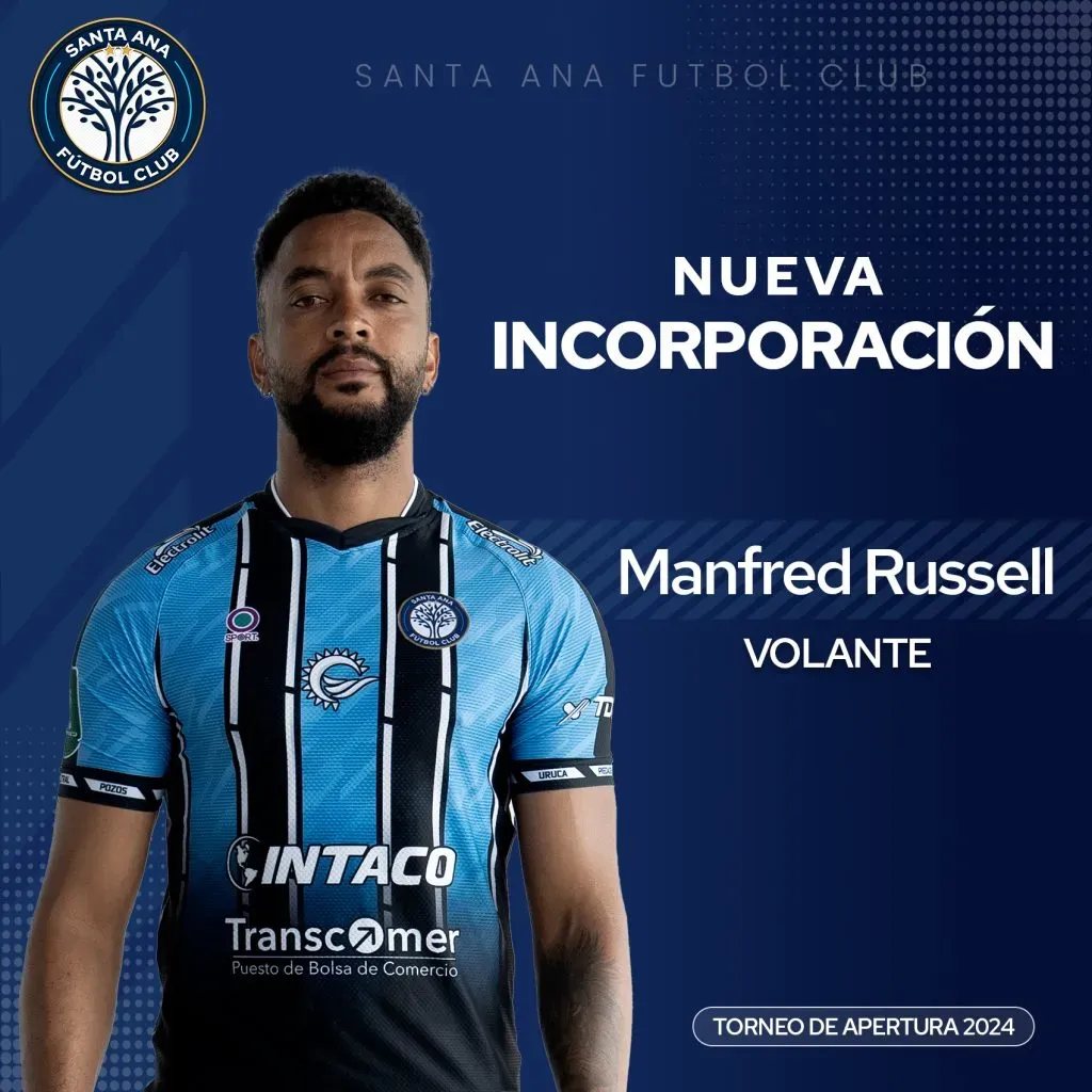 Santa Ana presentó a Manfred Russell (Santa Ana FC).