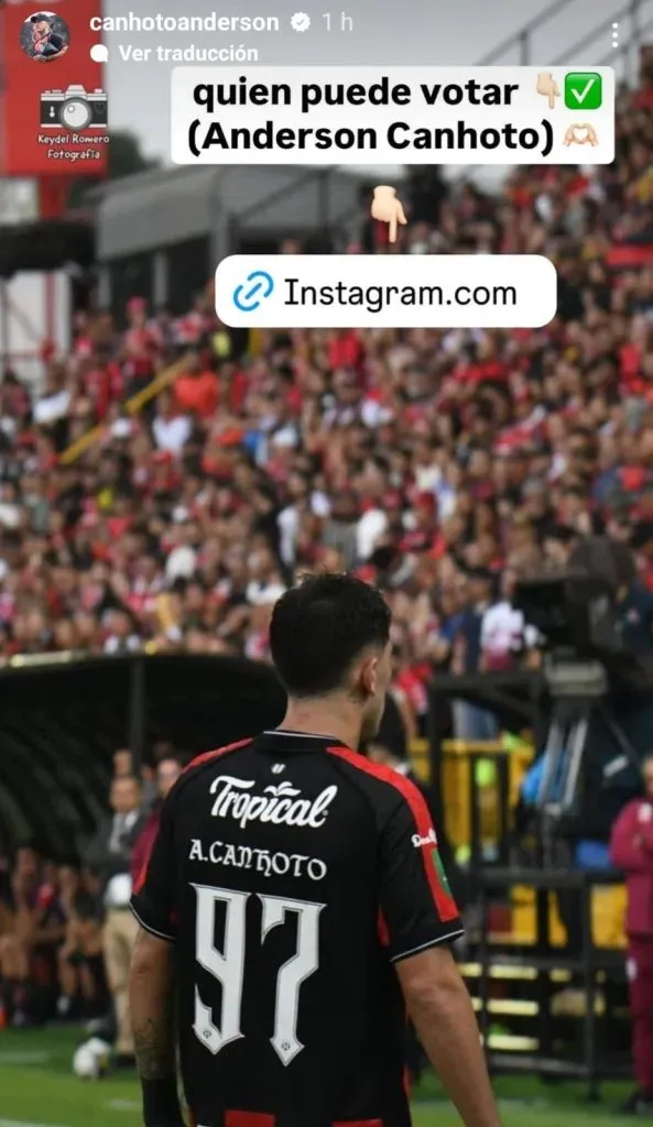 Canhoto le pidió ayuda a sus seguidores (Instagram).