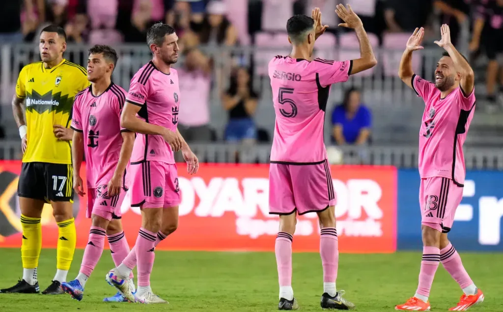 La última vez que se vieron las caras, el 19 de junio, Inter Miami le ganó 2-1 a Columbus Crew. (Foto: Rich Storry/Getty)