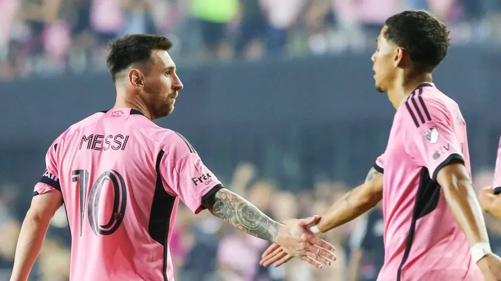 David Ruiz junto a Lionel Messi en el Inter Miami.