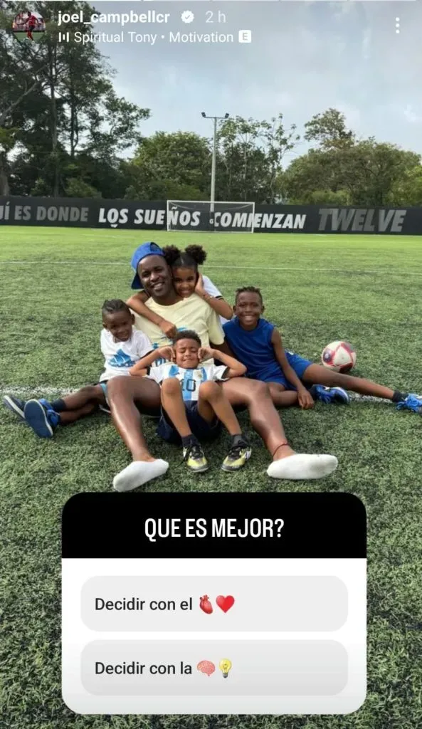 La publicación de Joel Campbell en su cuenta de Instagram.