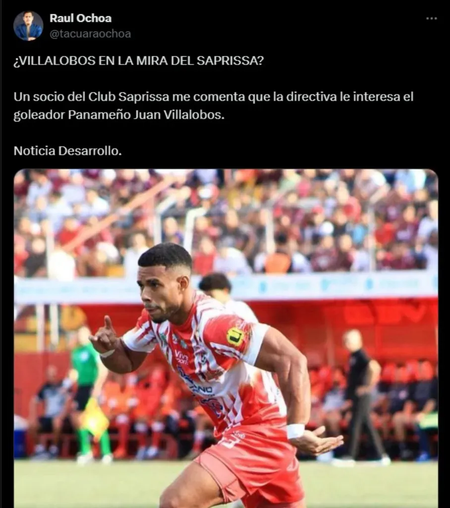 Juan Villalobos suena para llegar a Saprissa.