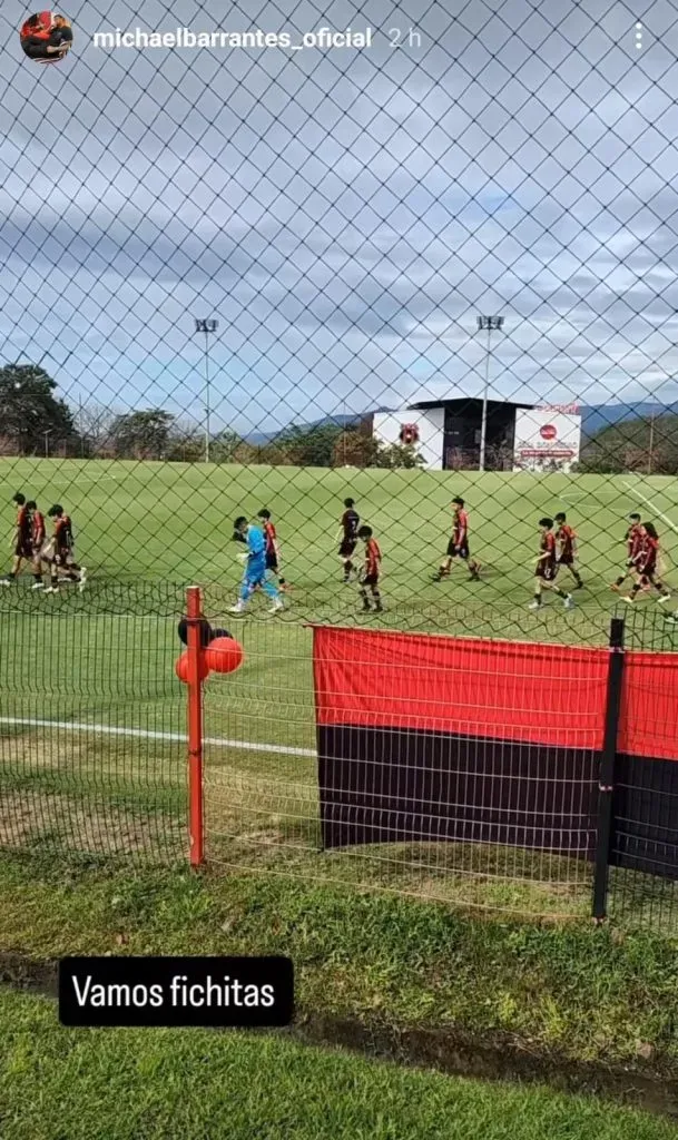 Una de las stories de Michael Barrantes en Alajuelense. (Instagram)