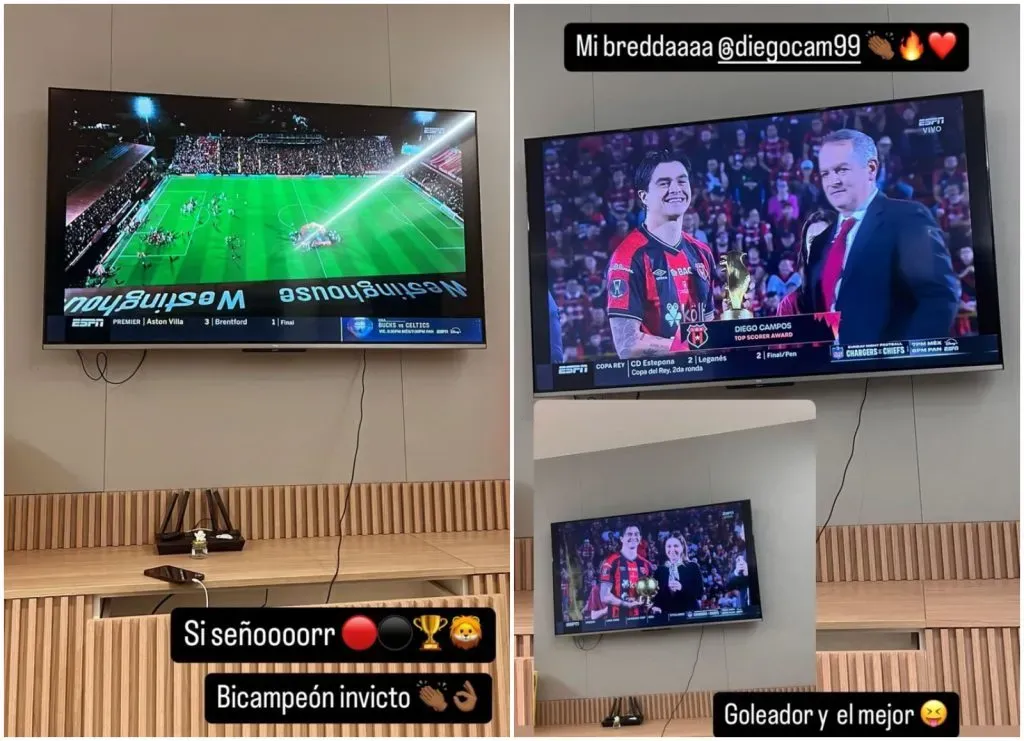 Las publicaciones de Joel Campbell en sus redes sociales.