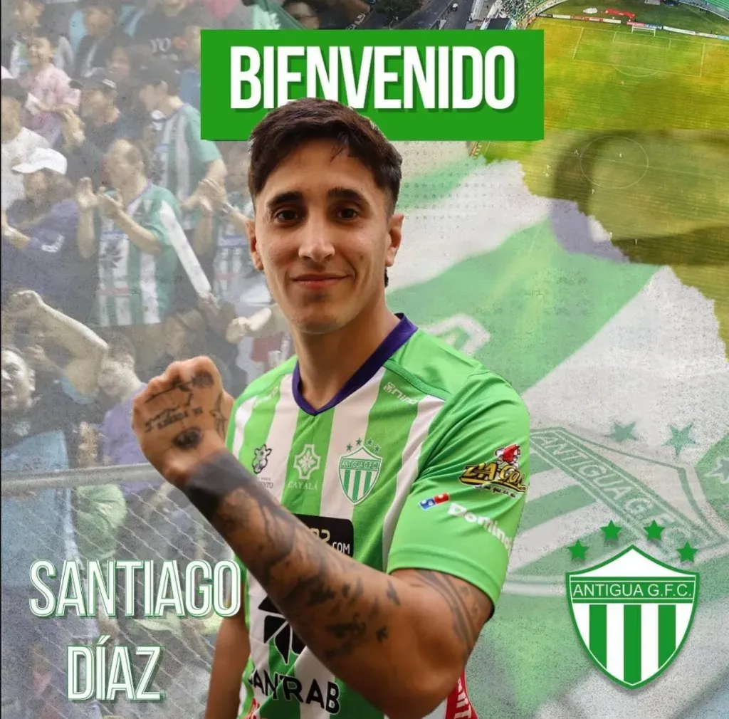 Santiago Díaz llegó a Antigua GFC en junio de este 2024.
