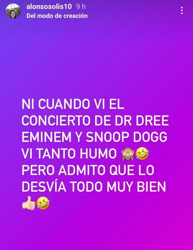 La historia de Alonso Solís (Instagram).