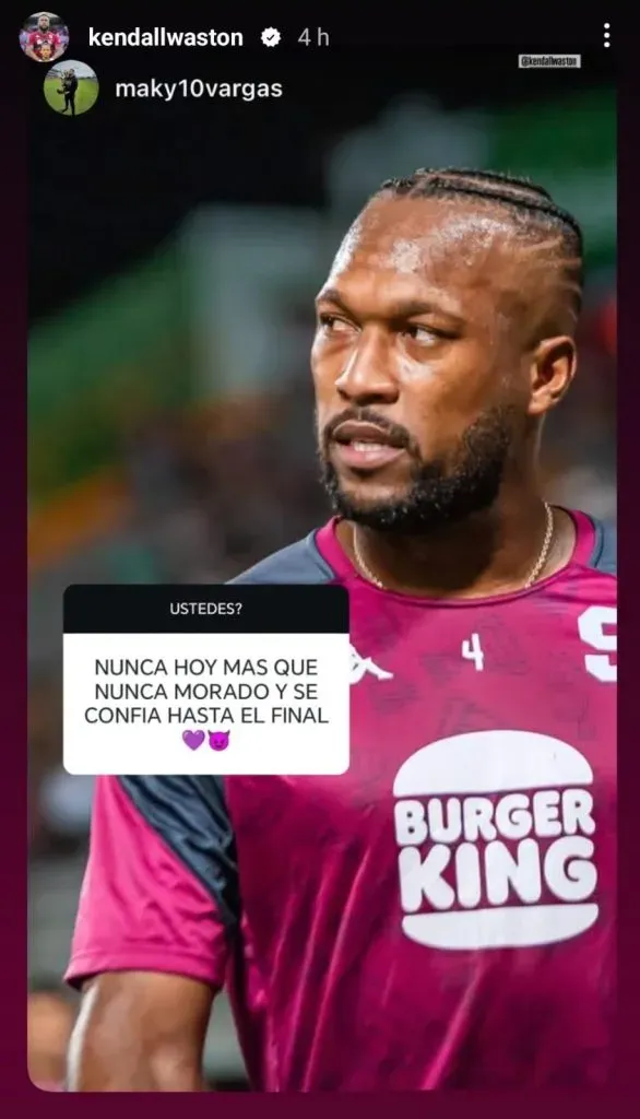 El mensaje de Waston para la afición. (Instagram)