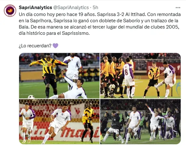 El recuerdo de aquel 18 de diciembre de 2005. (x.com)