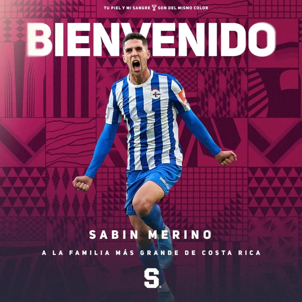 Así presentó Saprissa a Sabin Merino, su nuevo centrodelantero. (Instagram)