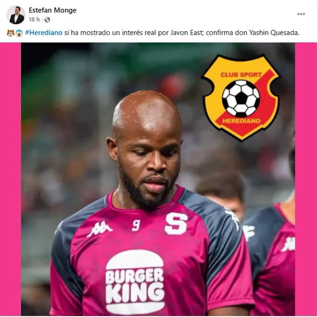 Estefan Monge se hizo eco de una noticia bomba. (Facebook)