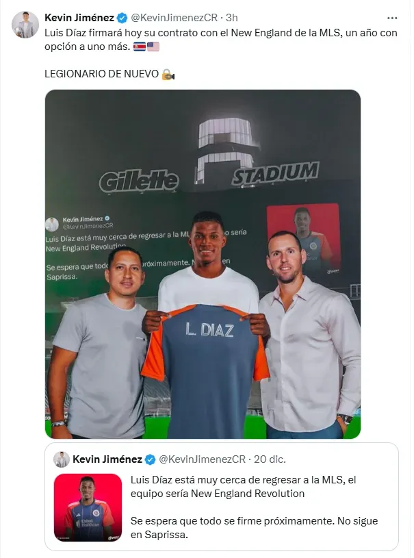 Kevin Jiménez confirmó el futuro de Luis Díaz. (X.com)