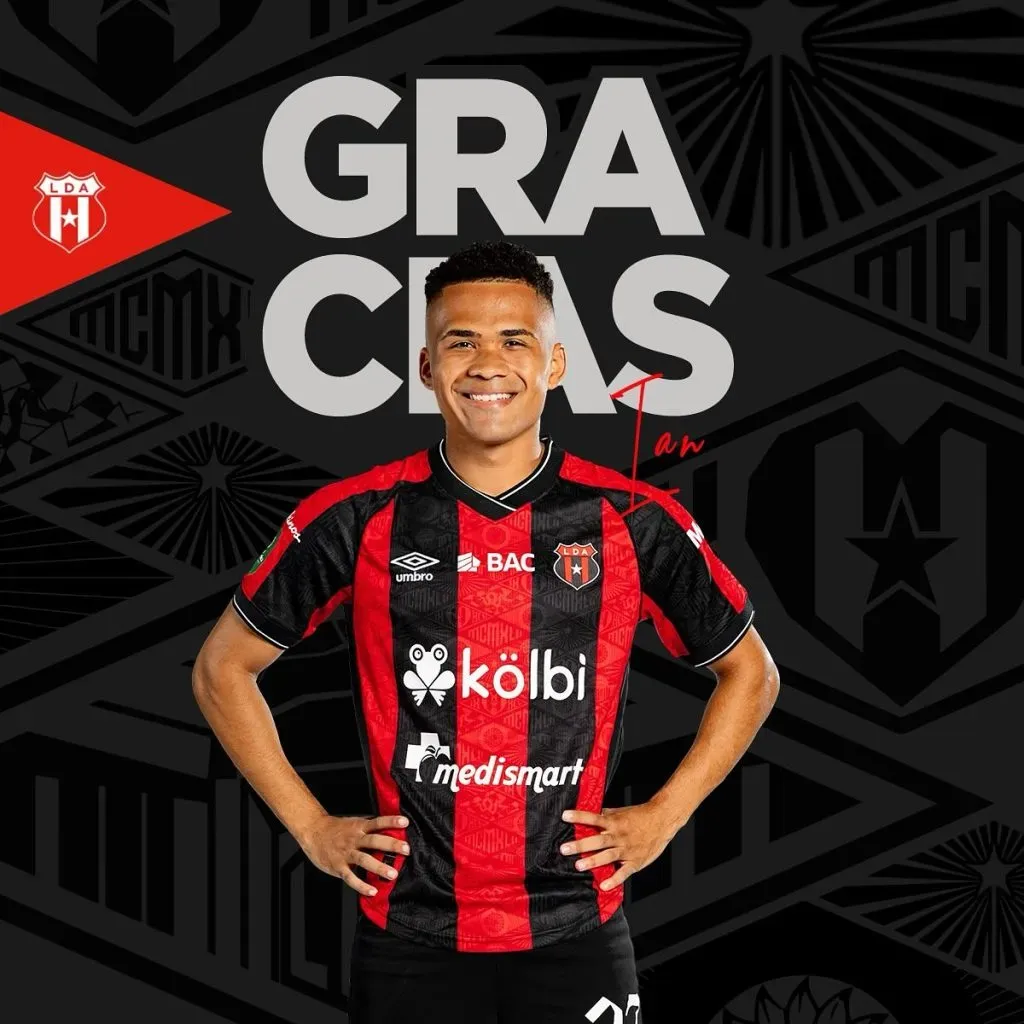 Ian Lawrence es la única salida que Alajuelense anunció de manera oficial hasta ahora. (Instagram)