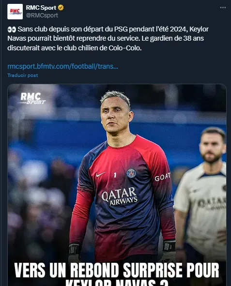RMC SPORT – Keylor Navas