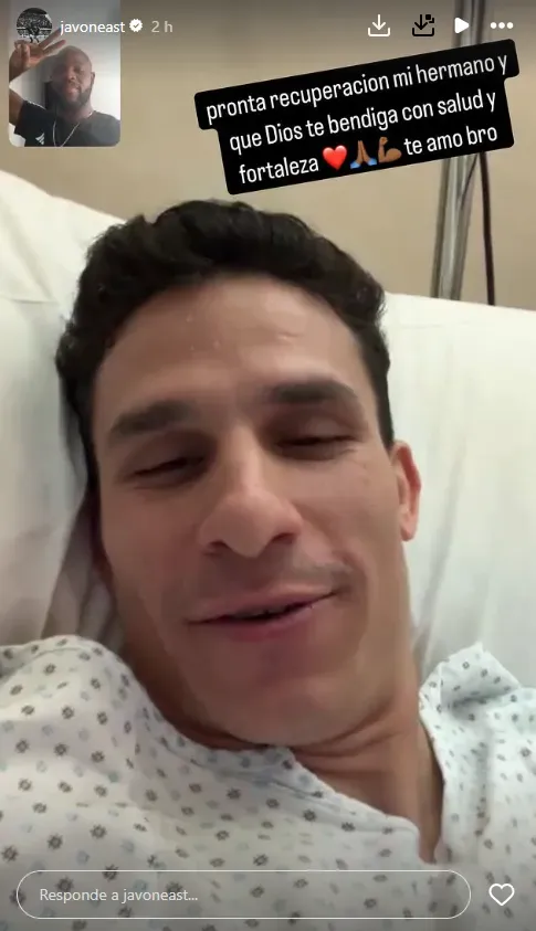 La storie que subió Javon East en apoyo a Paradela. (Instagram)