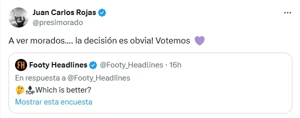Juan Carlos Rojas llamó a votar por Saprissa. (X.com)