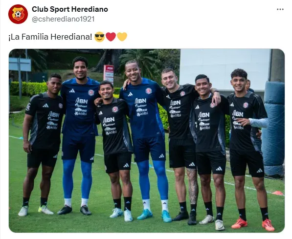 La cuenta de X del Team sumó a Alvarado a la familia herediana e hizo estallar a Saprissa. (X.com)