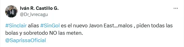Y otro en contra tanto de East como de Sinclair. (X.com)