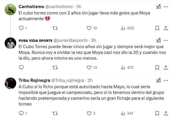Tres comentarios de los tantos que aprobaron la idea. (X.com)