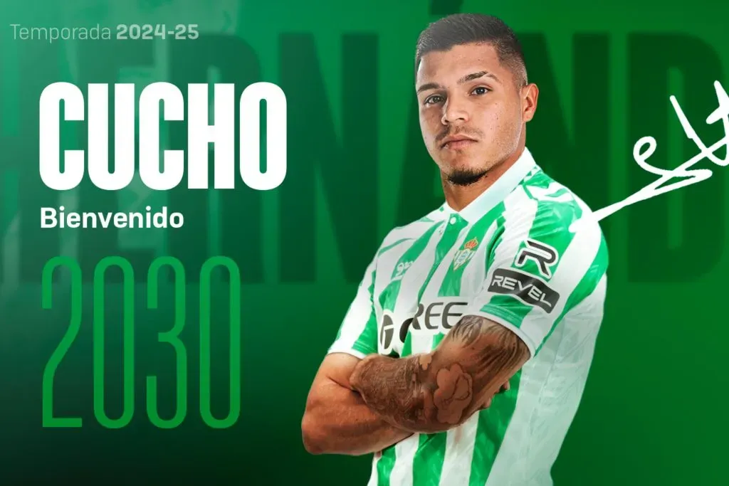 Cucho Hernández ya fue presentado como fichaje del Real Betis.