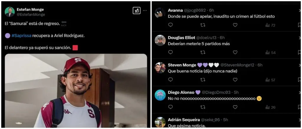 Los comentarios sobre la vuelta de Ariel Rodríguez.