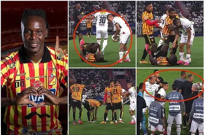 Momento exacto donde la polémica se desató entre Rubilio Castillo y Joel Contreras. Imagen de (Marca Colombia).