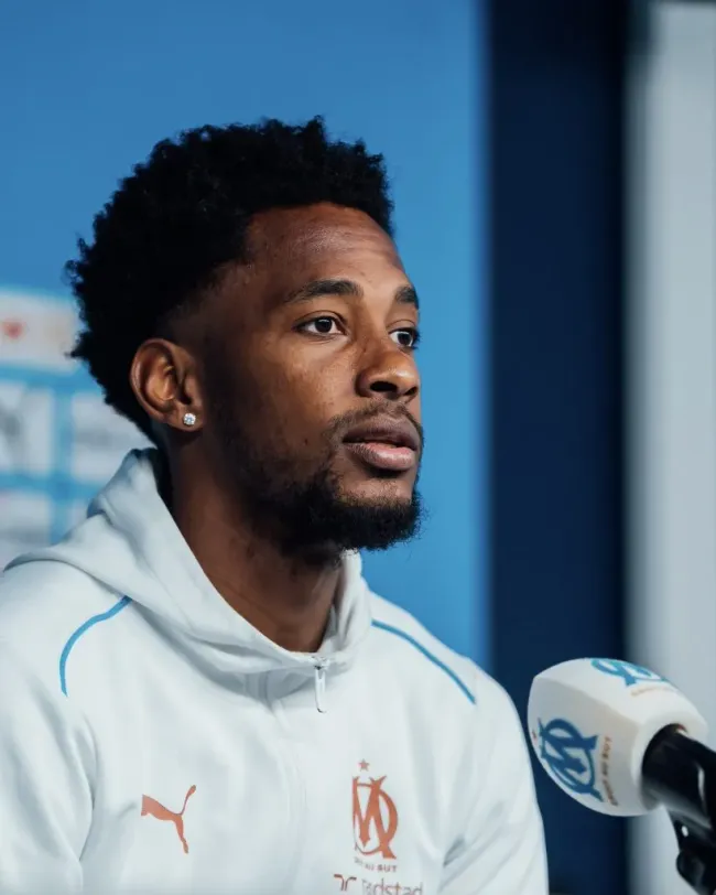 Michael Murillo este viernes en conferencia de prensa. (Foto: @OM_Officiel)