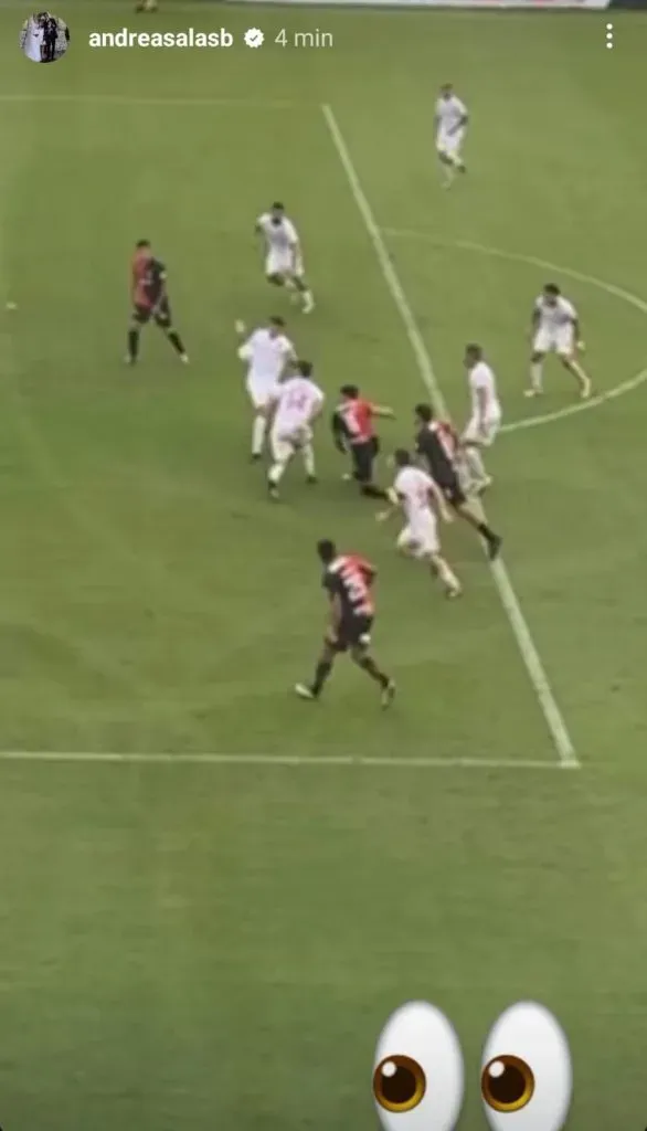 La historia que publicó Andrea Salas. (Fuente: Instagram)