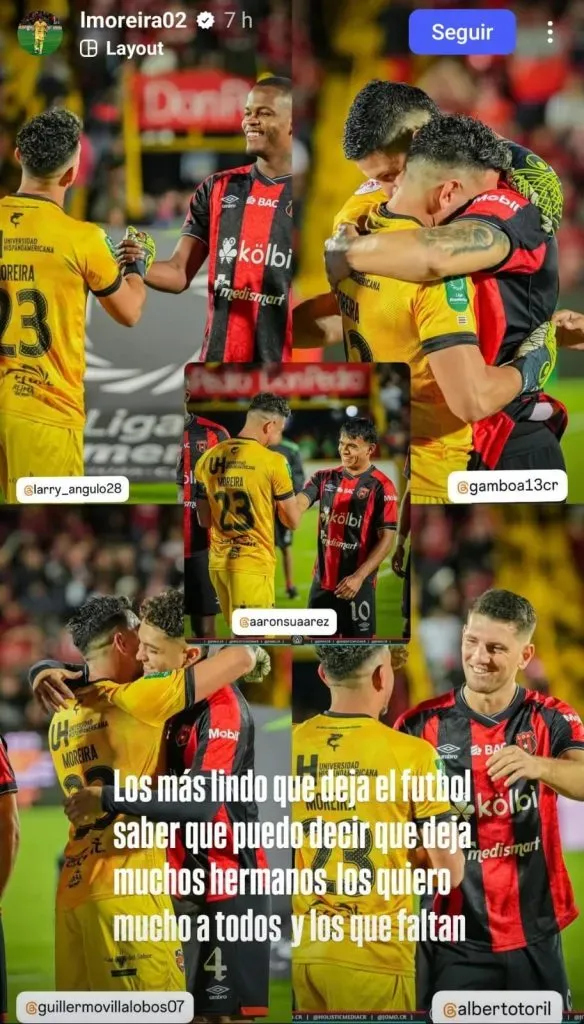 El emotivo gesto de Leo Moreira (Instagram).