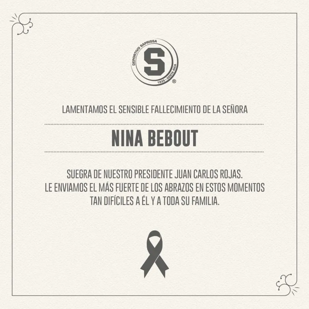 Comunicado oficial del Deportivo Saprissa