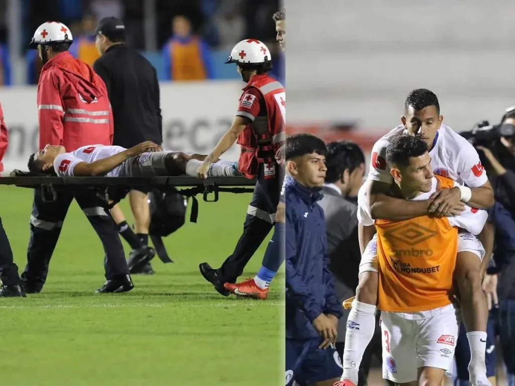 Edwin Rodríguez salió lesionado en la final de ida ante Motagua. (Foto: La Prensa)