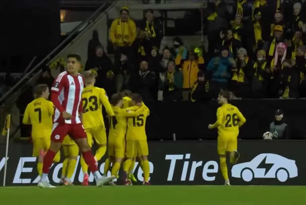 Una de las imágenes de Luis Palma en la derrota 3-0 ante el F.K. Bodø/Glimt.
